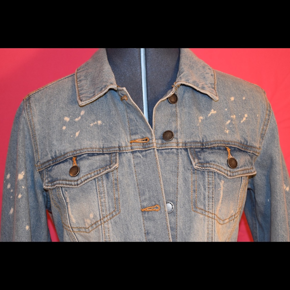 Custom Hand Painted Jean Jacket: Creation of Adam - Picture 4 of 5